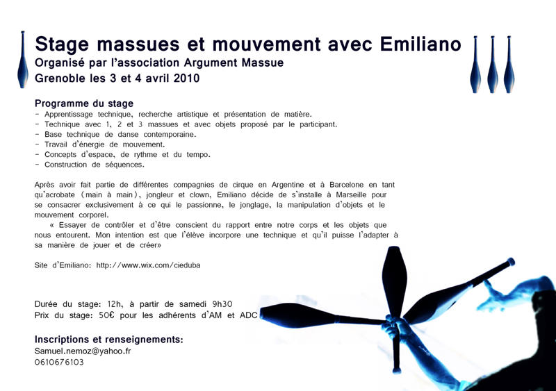 description stage jonglerie