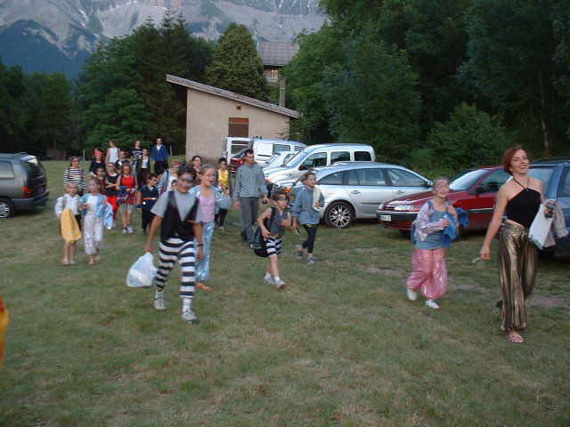 arriv&eacute;e des artistes